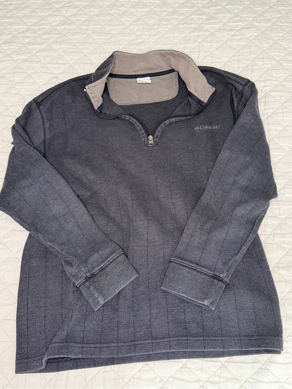 Columbia Men's Charcoal Quarter-Zip Fleece Pullover